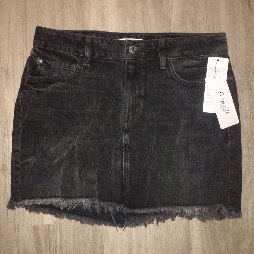 GUESS NWT black jean skirt